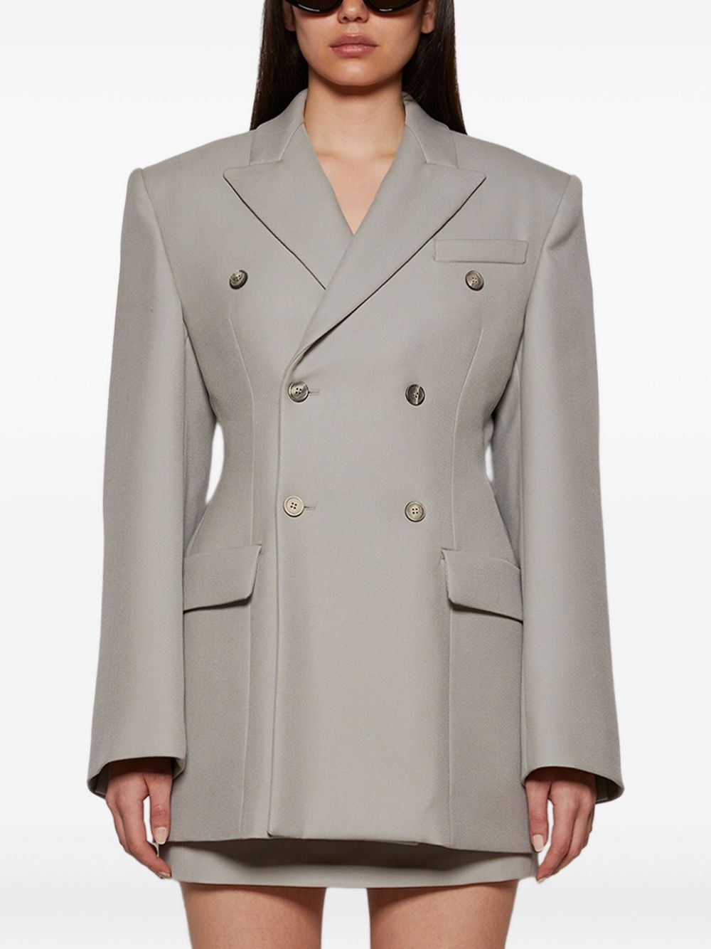 Contour double-breasted blazer - 3