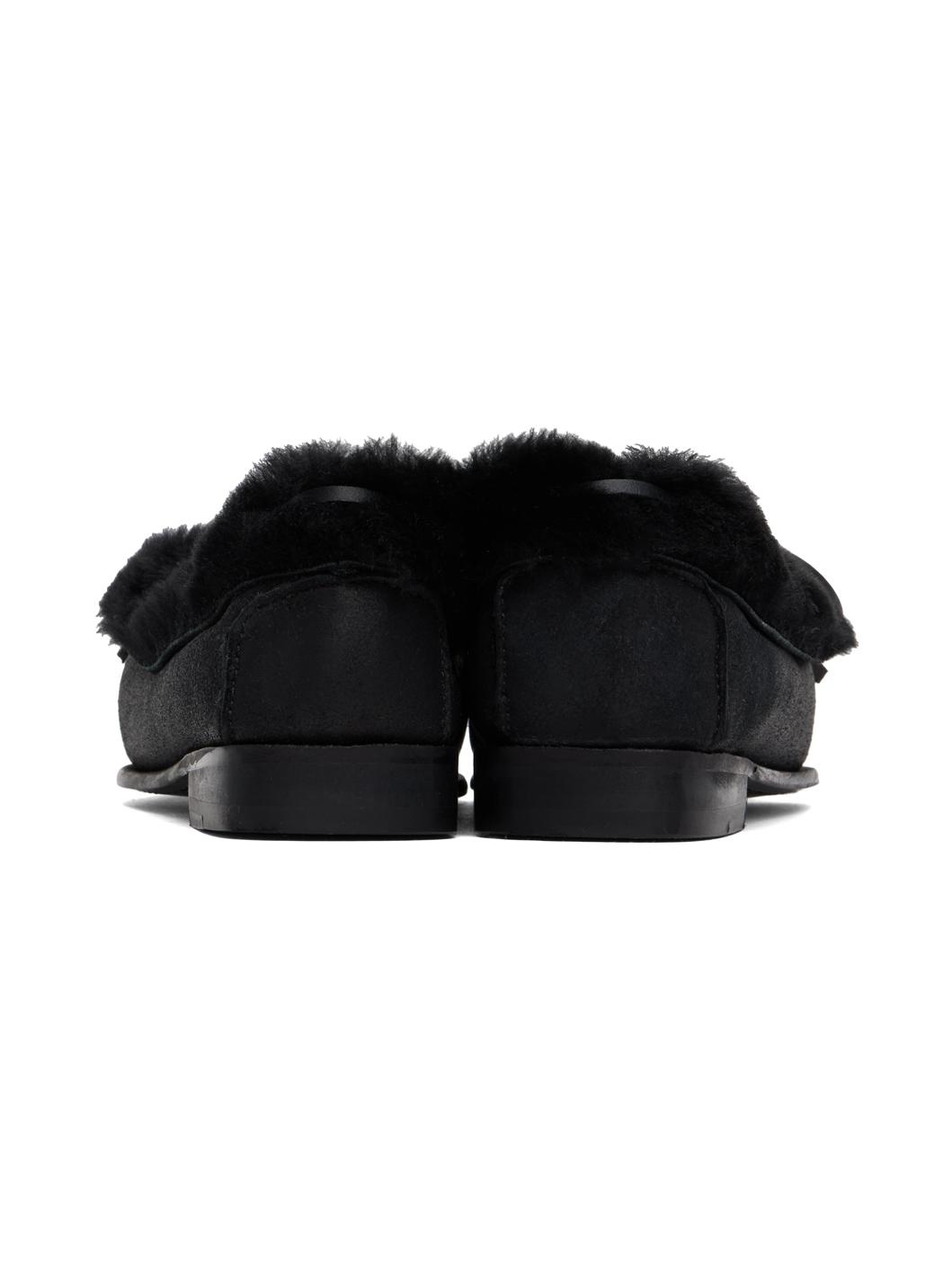Black Tilla Shearling Loafers - 2