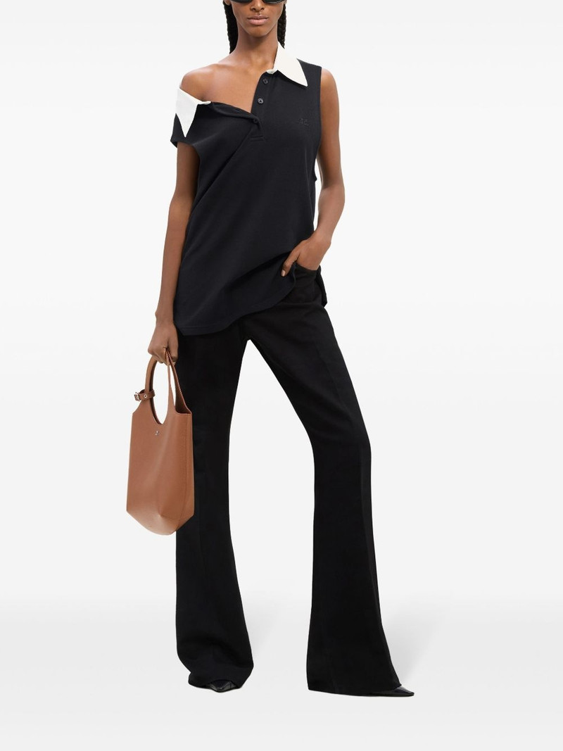 courrèges logo-appliqué polo top outlook