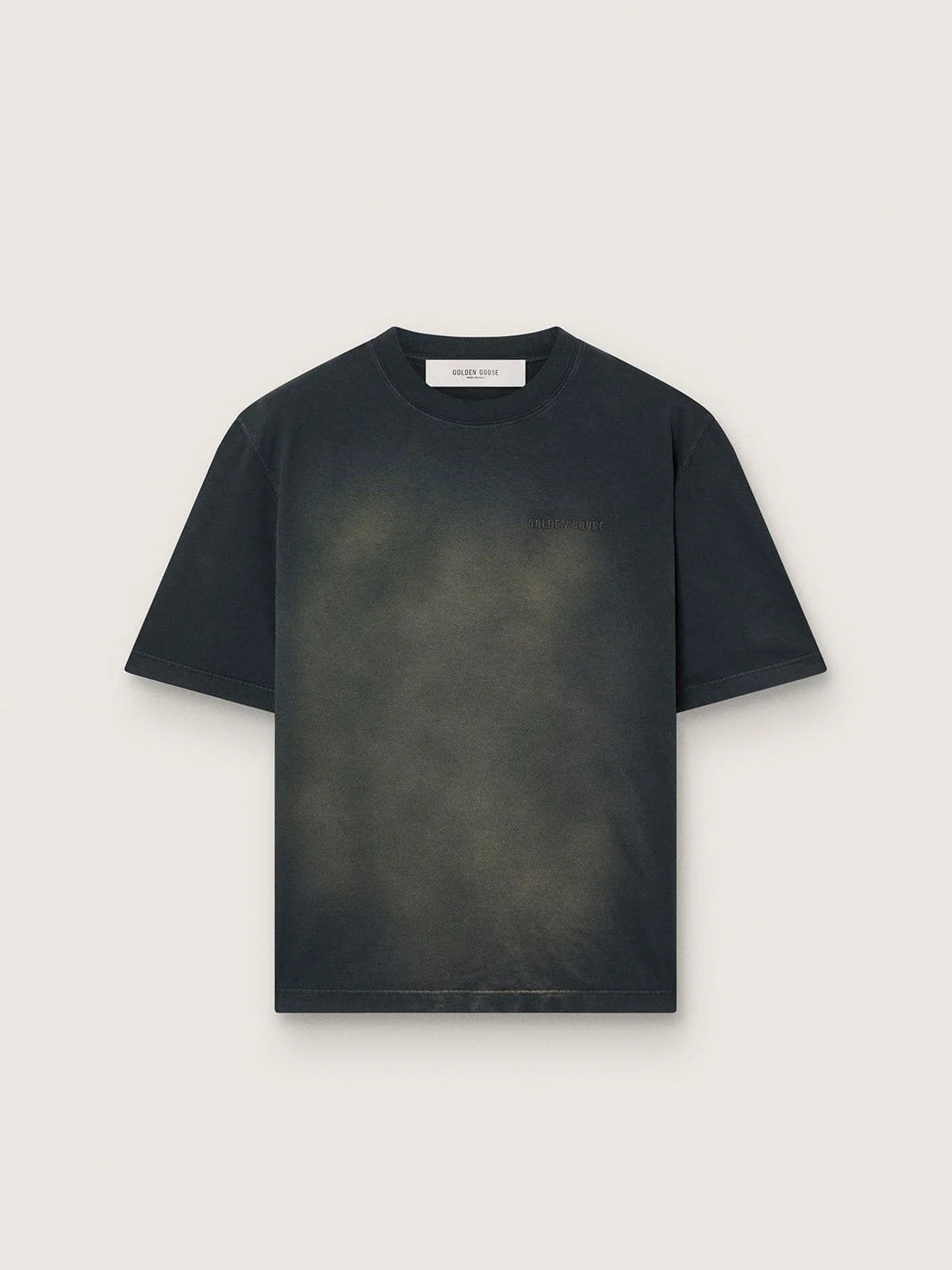 Unisex T-shirt in black cotton jersey with embroidered logo - 1