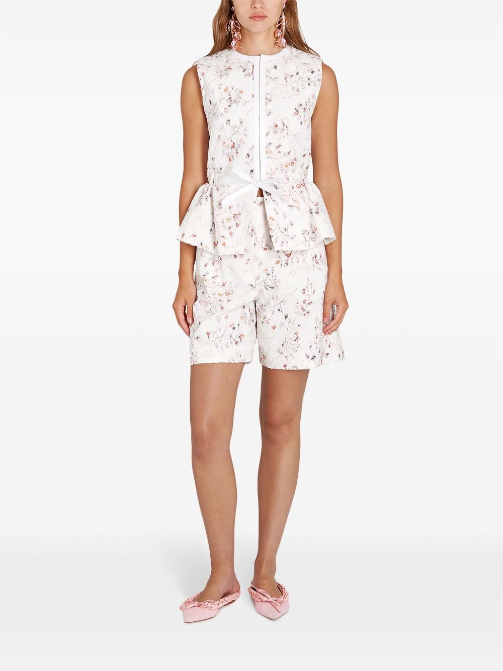 patterned-jacquard shorts - 2