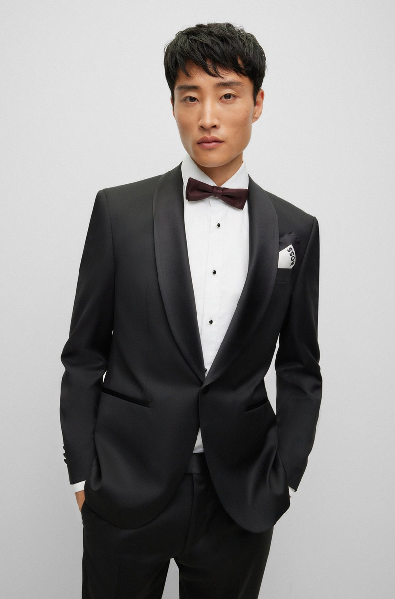 BOSS ITALIAN-MADE BOW TIE IN SILK JACQUARD outlook