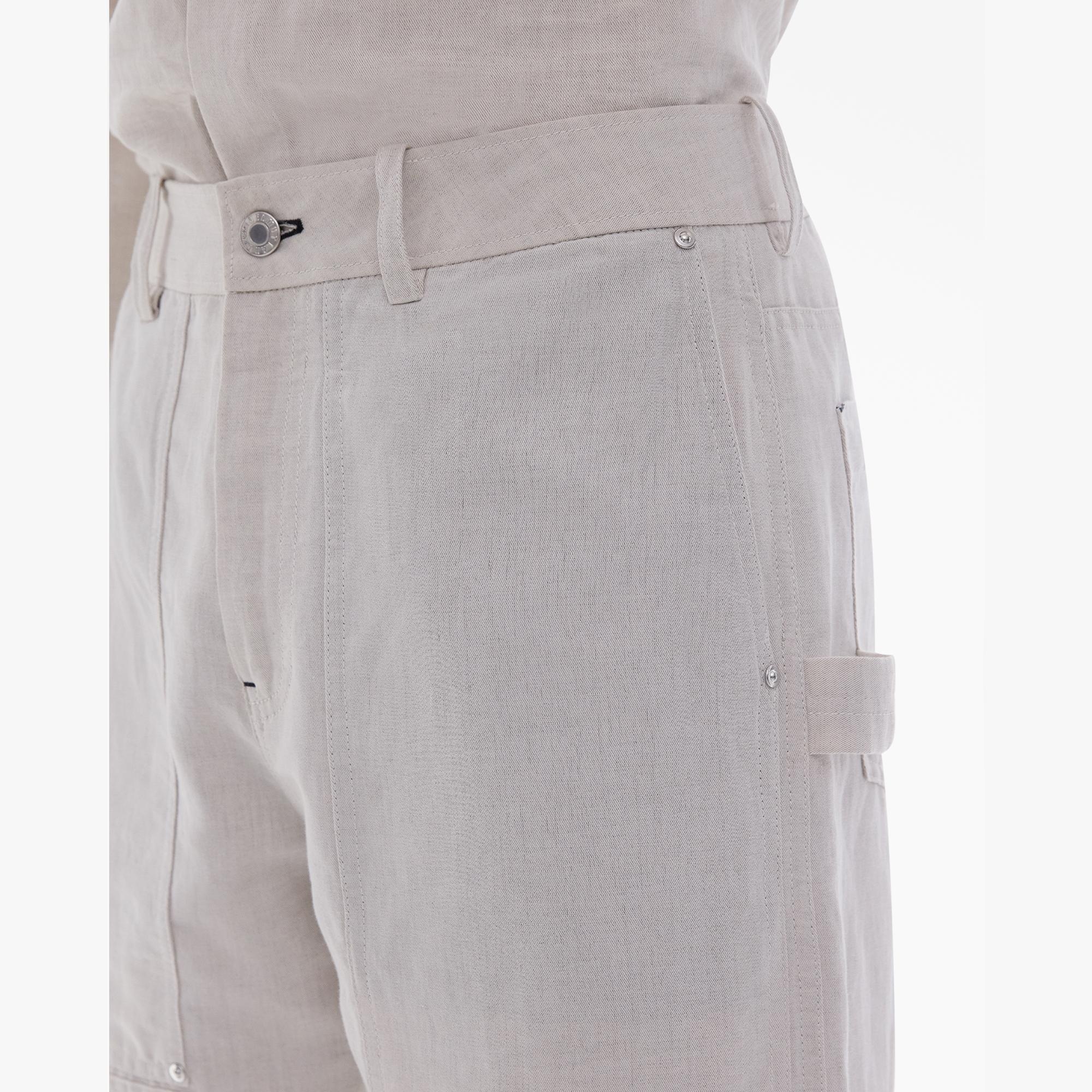 COTTON-LINEN CARPENTER PANT - 7