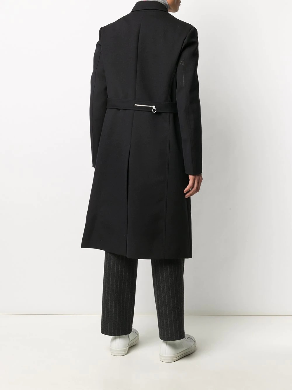 belted mid-length coat - 4