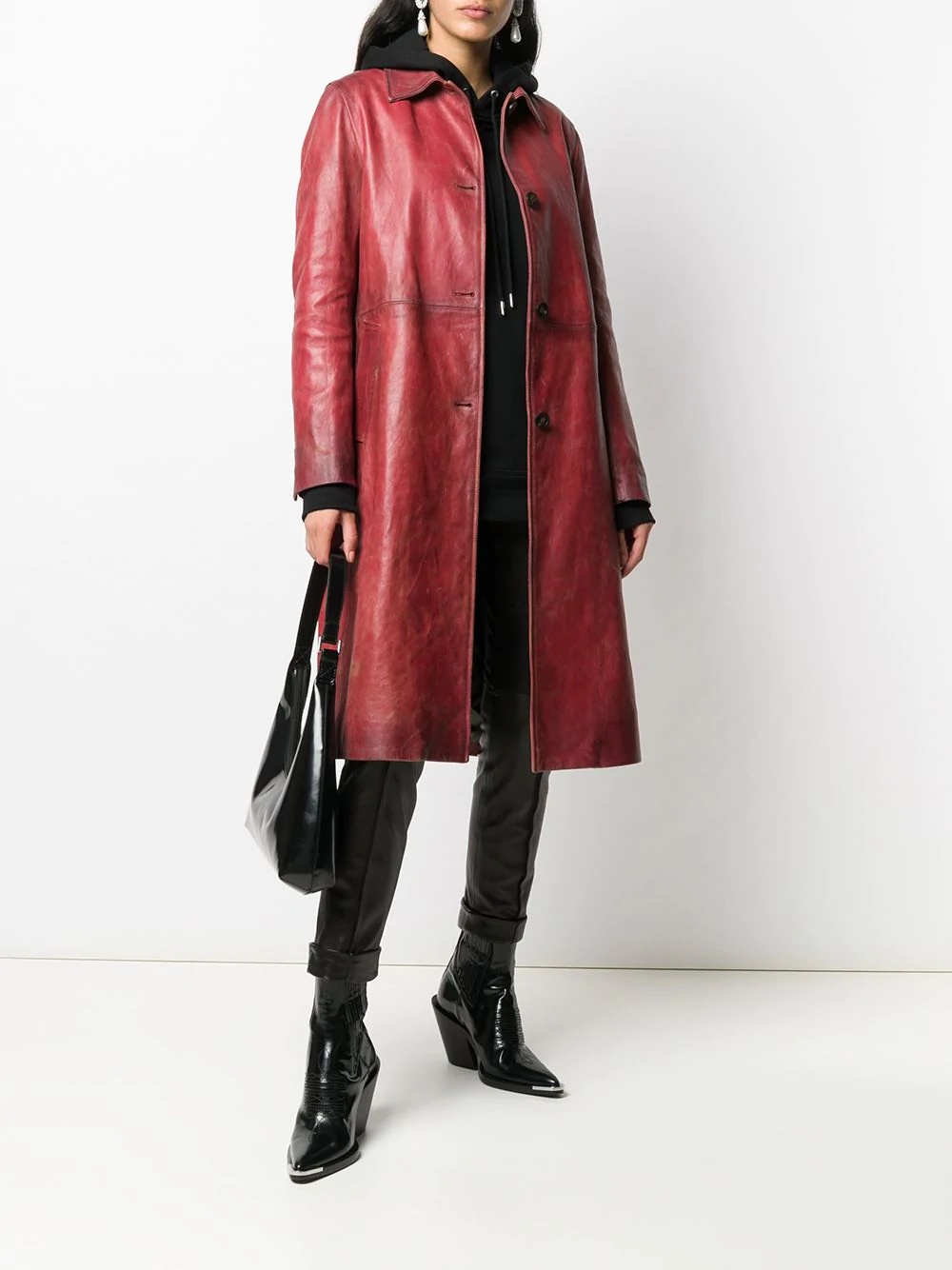 leather coat - 2