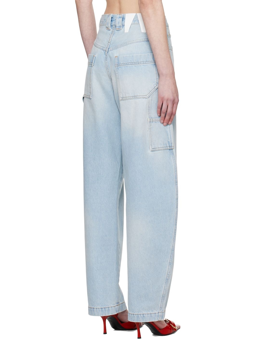 Blue Audrey Barrel Leg Carpenter Jeans - 3