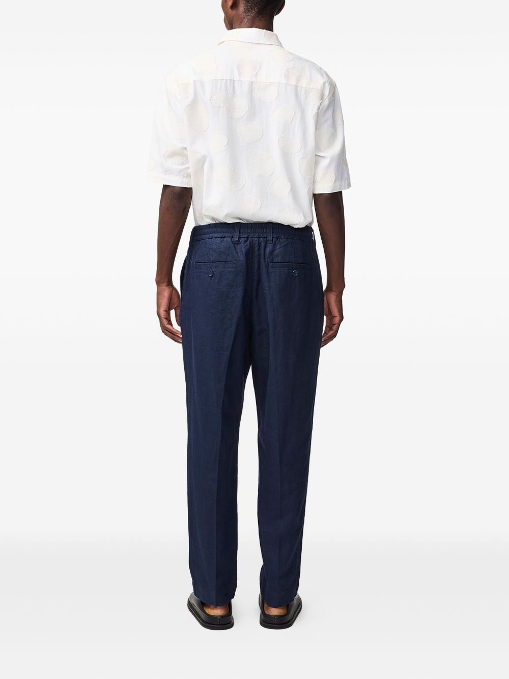 pleated elastic-waist pants - 3