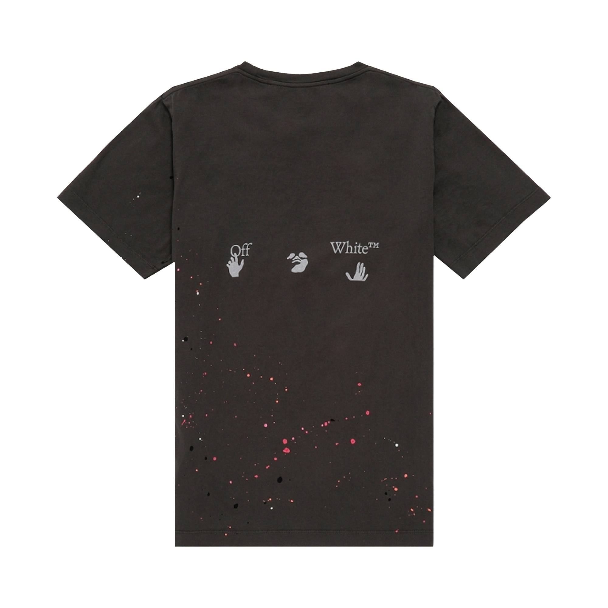 Off-White Vintage Paint Splatter Short-Sleeve Tee 'Magnet White' - 3