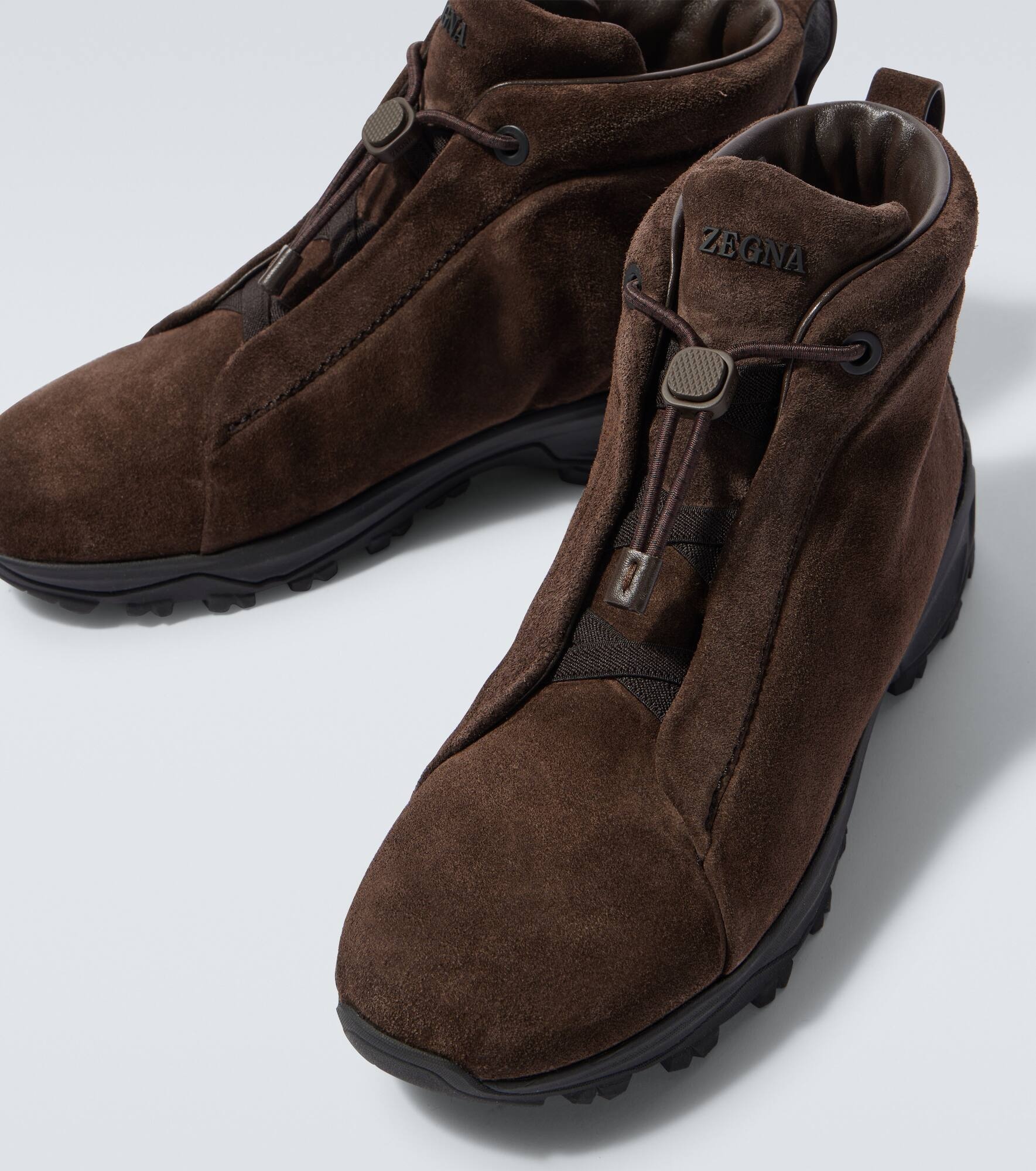 Triple Stitch suede high-top sneakers - 3