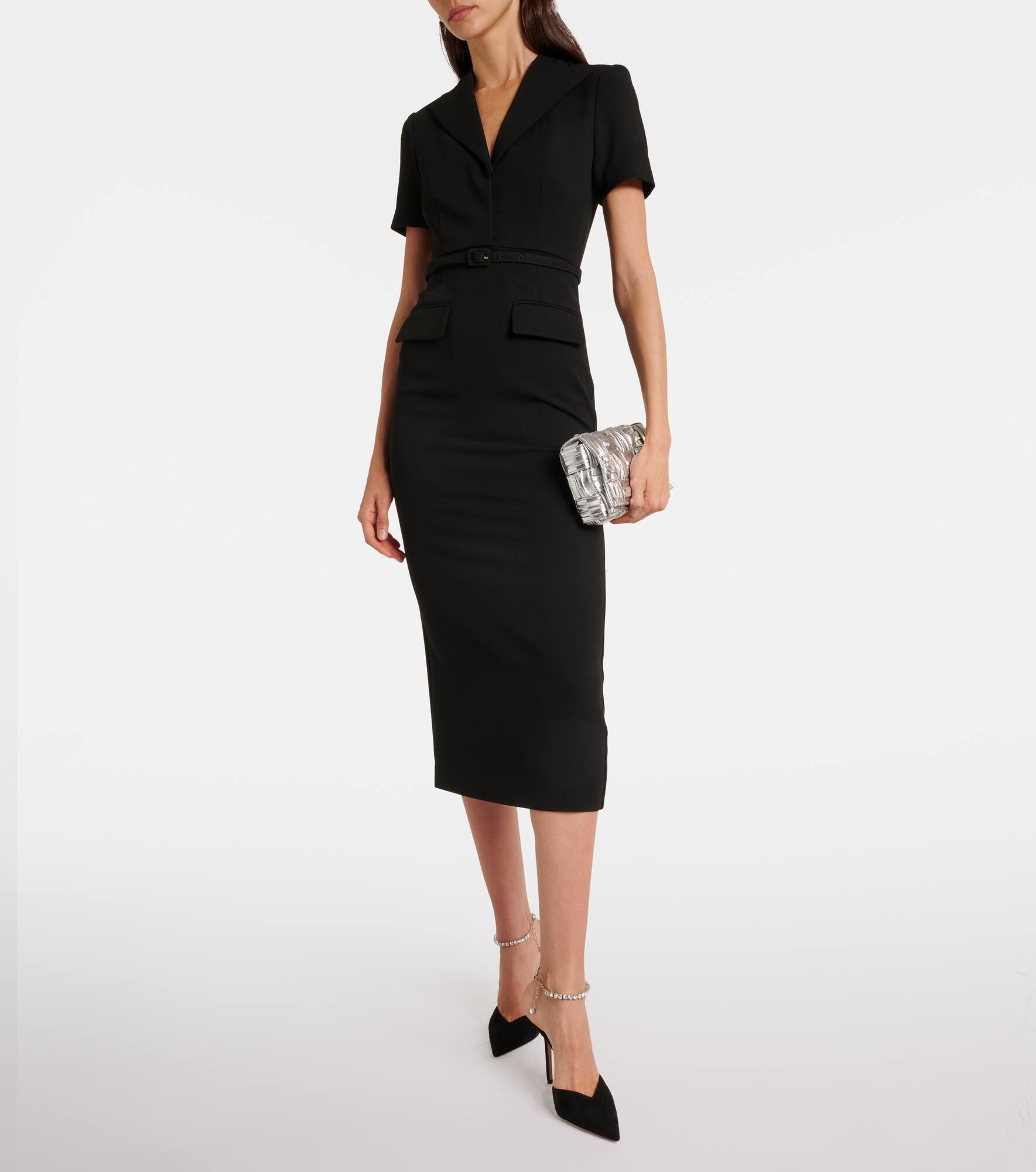 Belted cady midi dress - 2