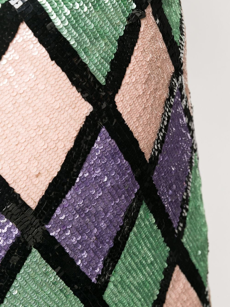 argyle pattern sequin skirt 5