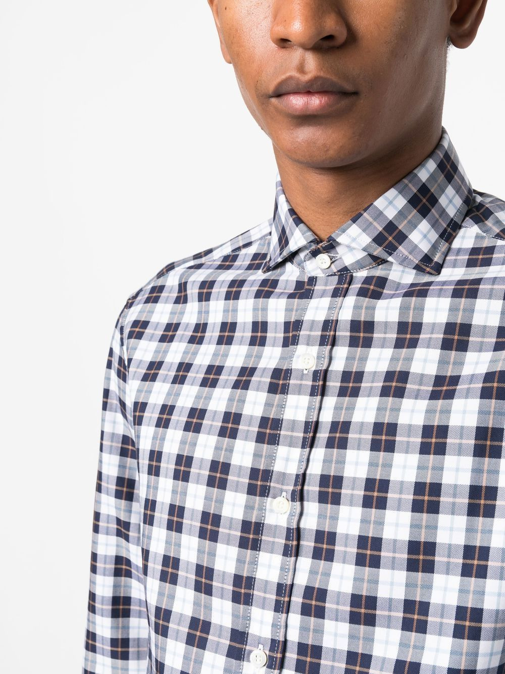 check-print shirt - 5