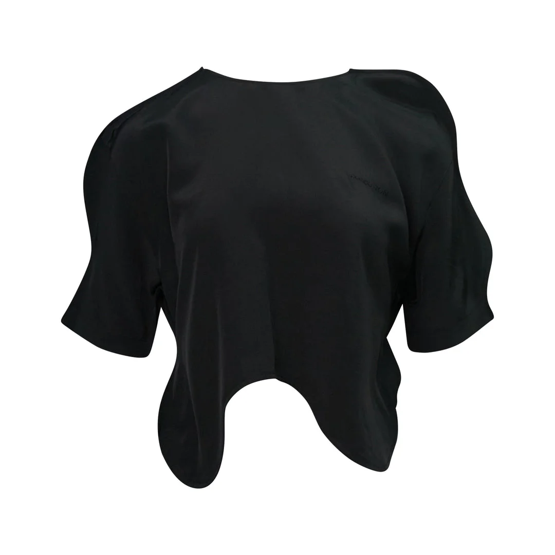 Black Wavy Blouse - 1