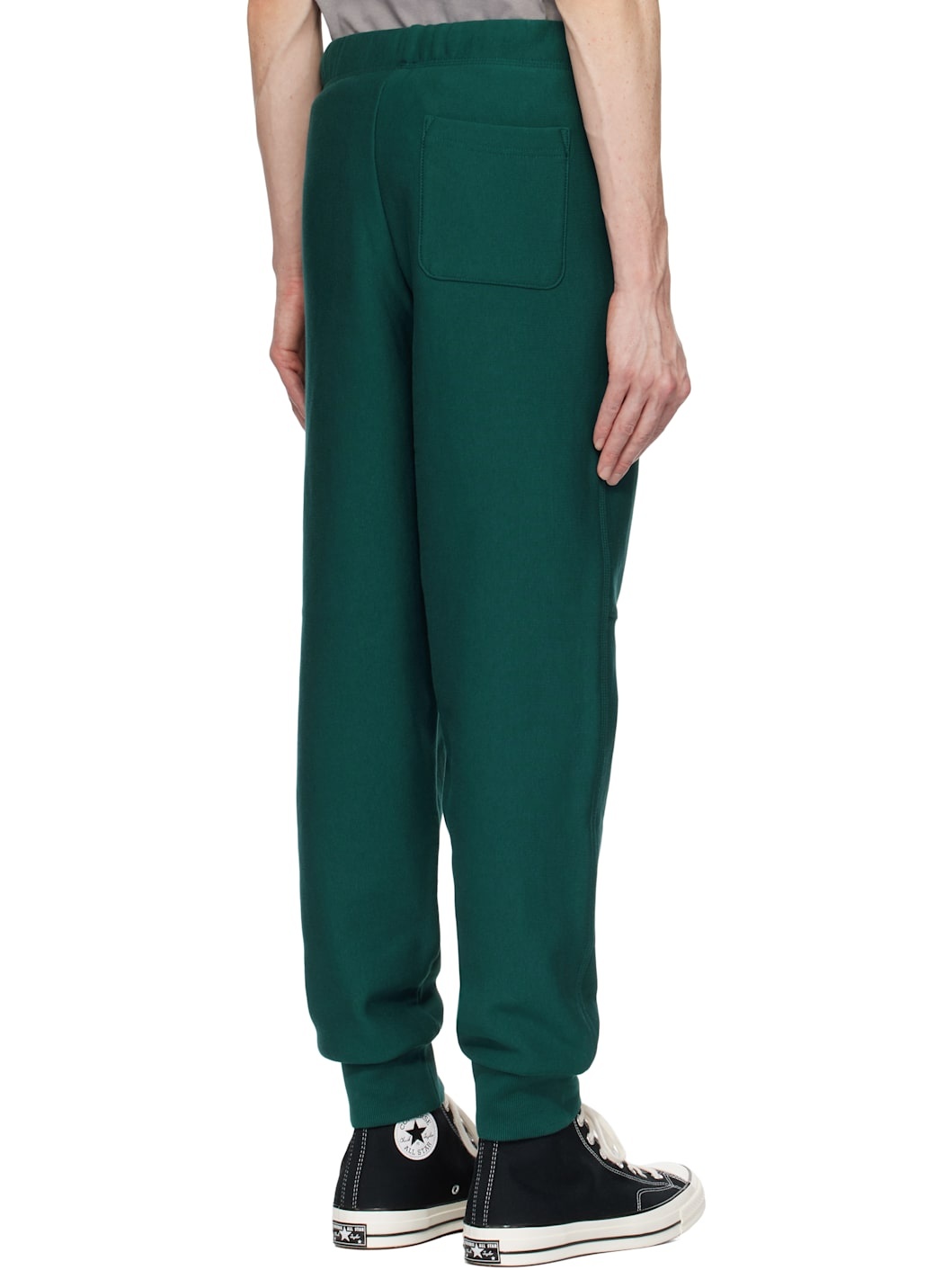 Green American Script Sweatpants - 3