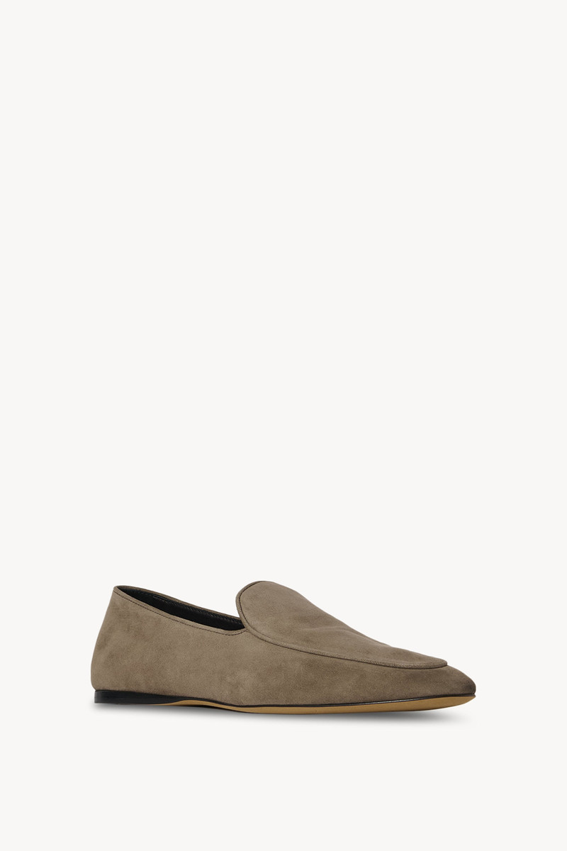 The Row Awar Flat Loafer in Suede outlook