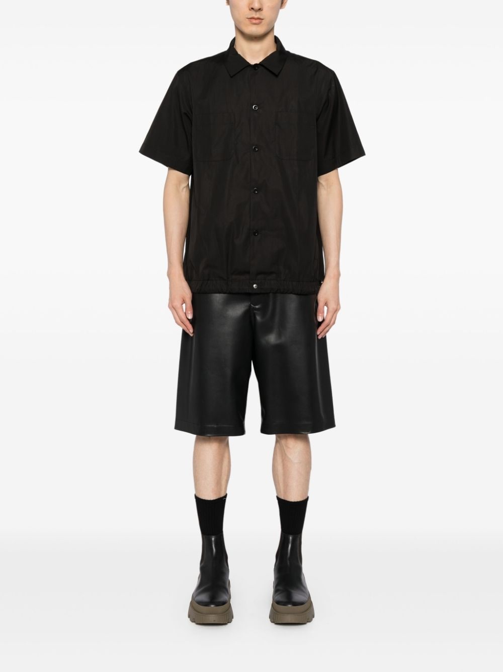 patch pocket short-sleeved shirt - 2