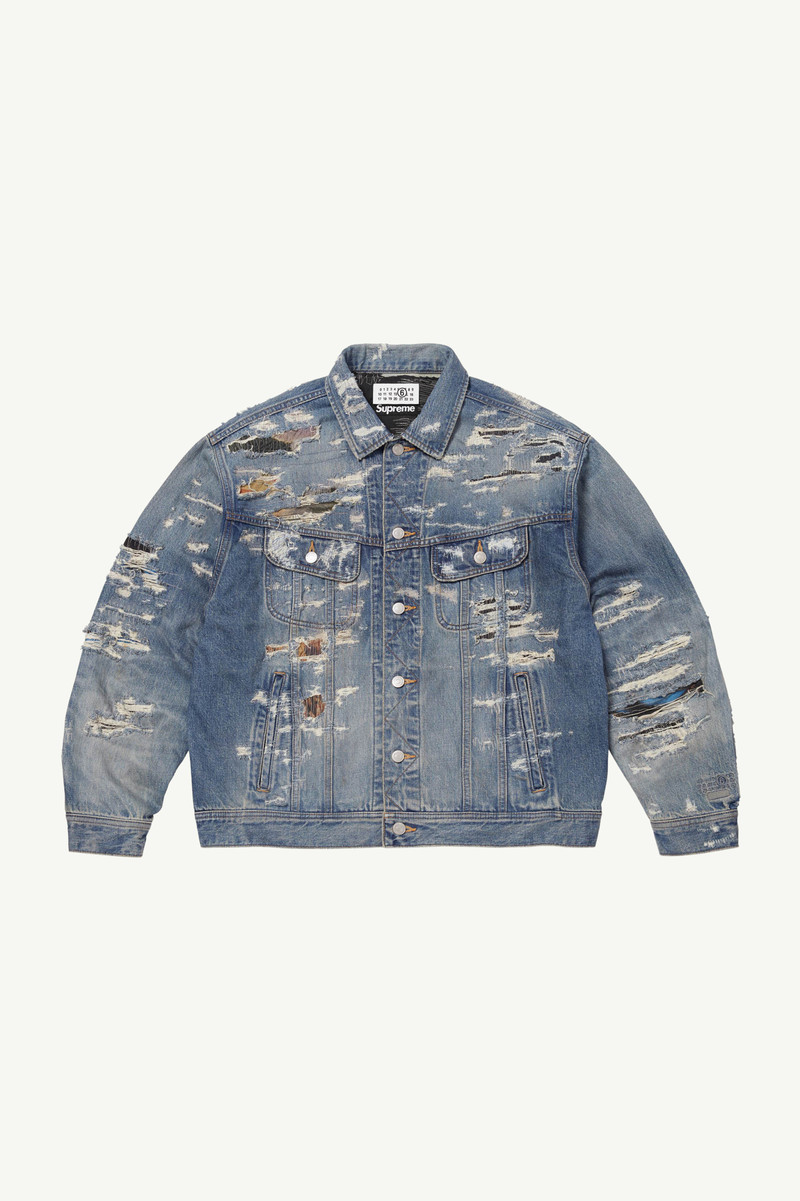 Supreme®/MM6 Maison Margiela Distressed Selvedge Denim Trucker Jacket 1
