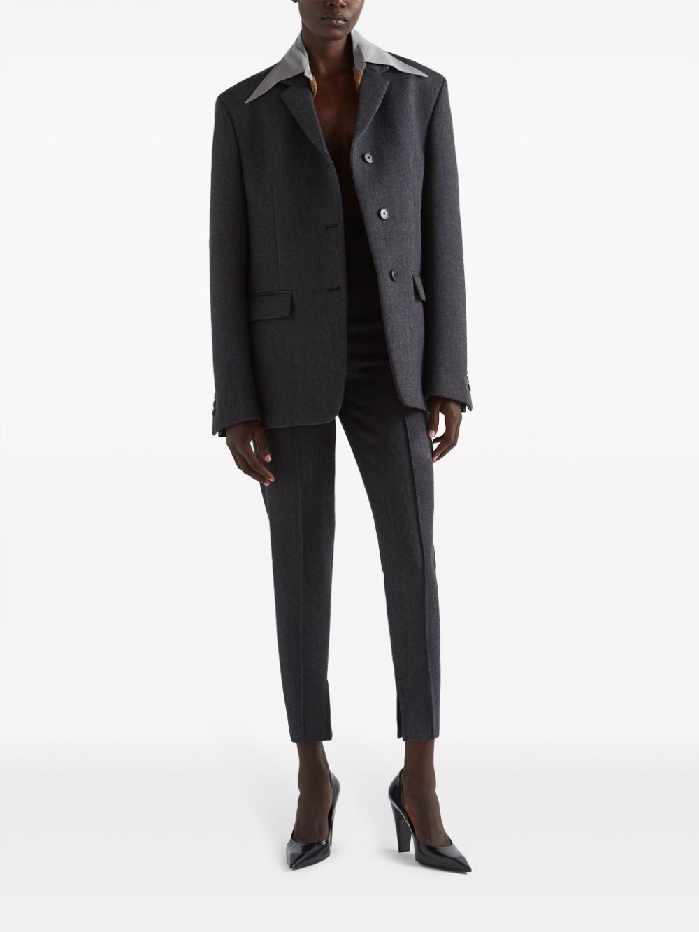 high-waisted tapered trousers - 2