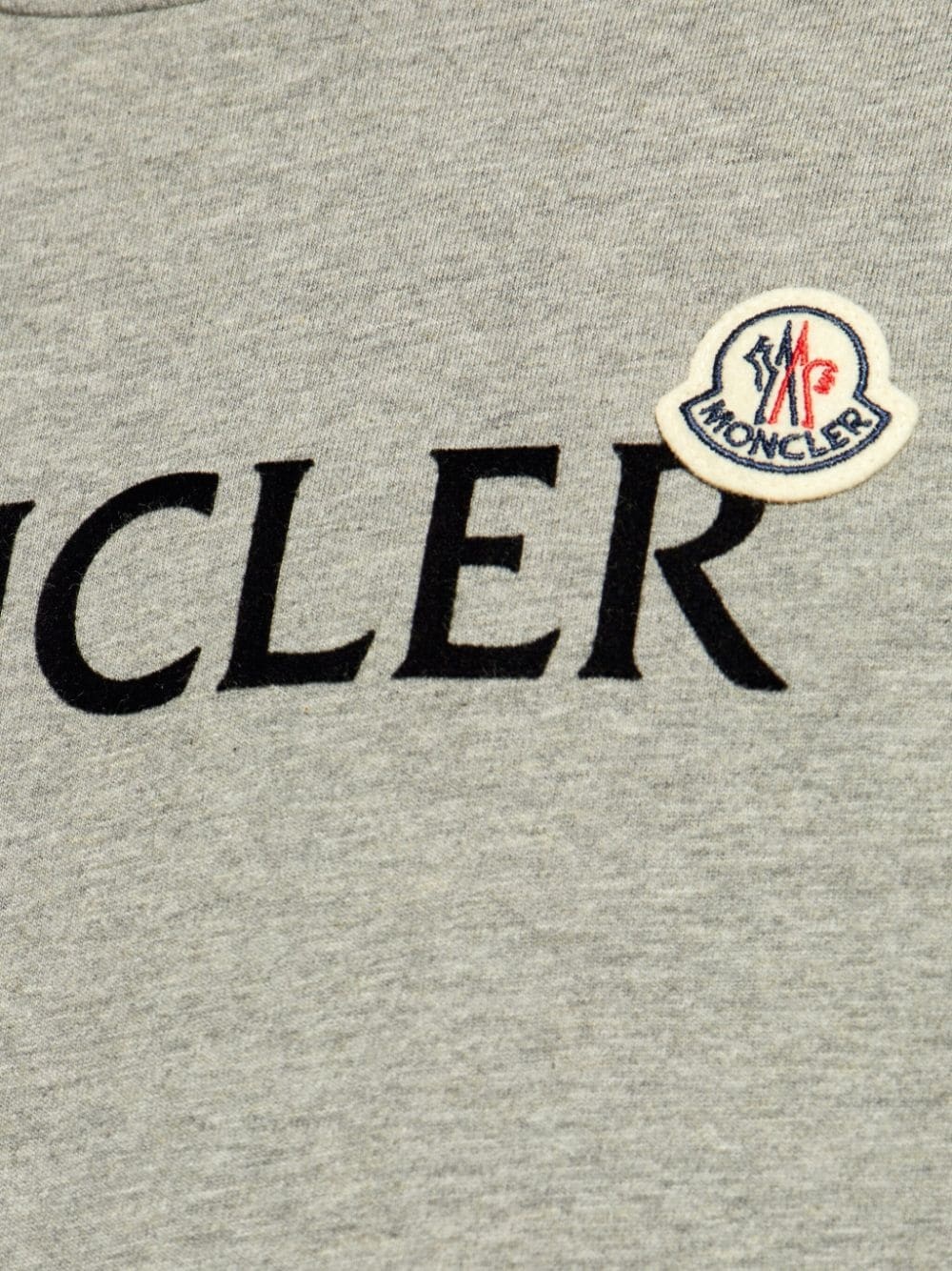 flocked-logo cotton T-shirt - 5