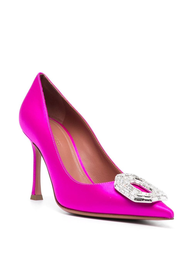 Amina Muaddi Camelia 90mm crystal-embellished pumps outlook