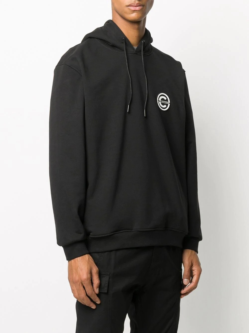 logo drawstring hoodie - 3