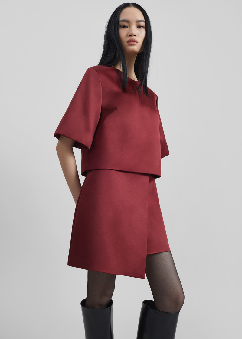 By Malene Birger Raye Mini Skirt - Cabernet 8