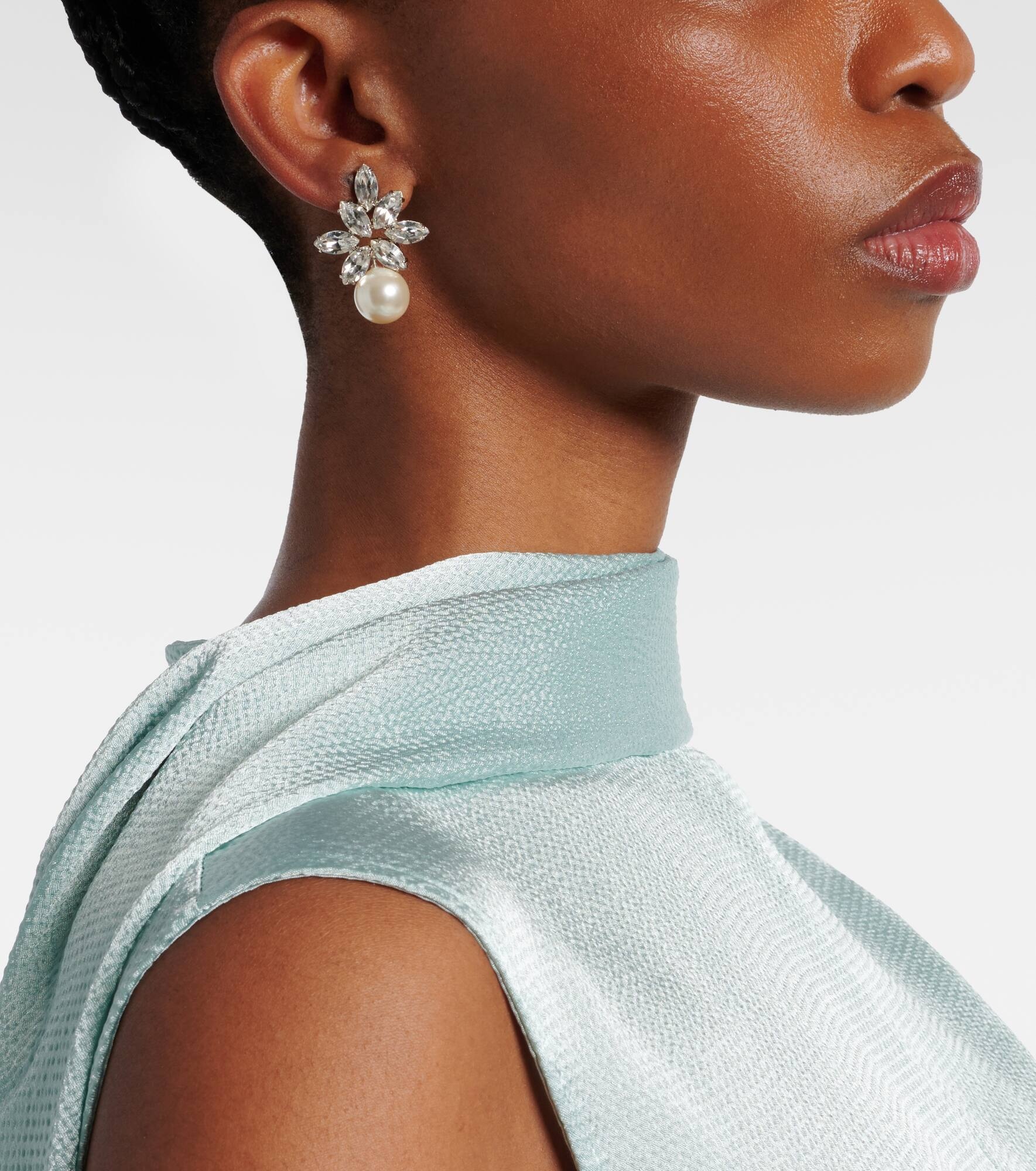 Liza embellished faux pearl earrings - 3