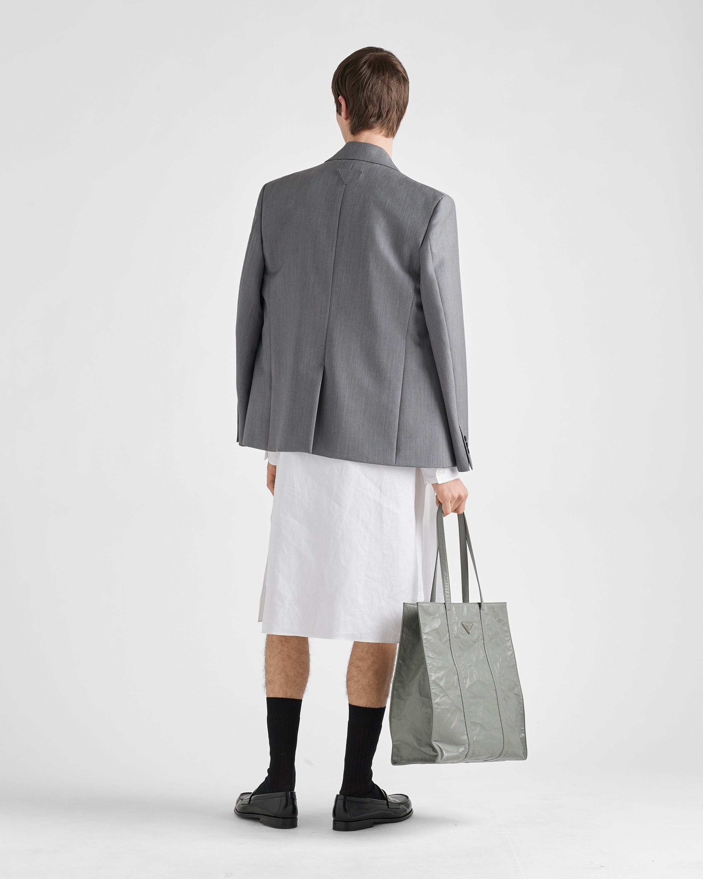 Single-breasted mohair wool jacket - 5