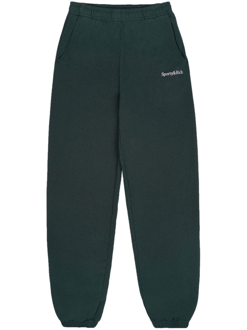Serif Logo cotton track pants 1
