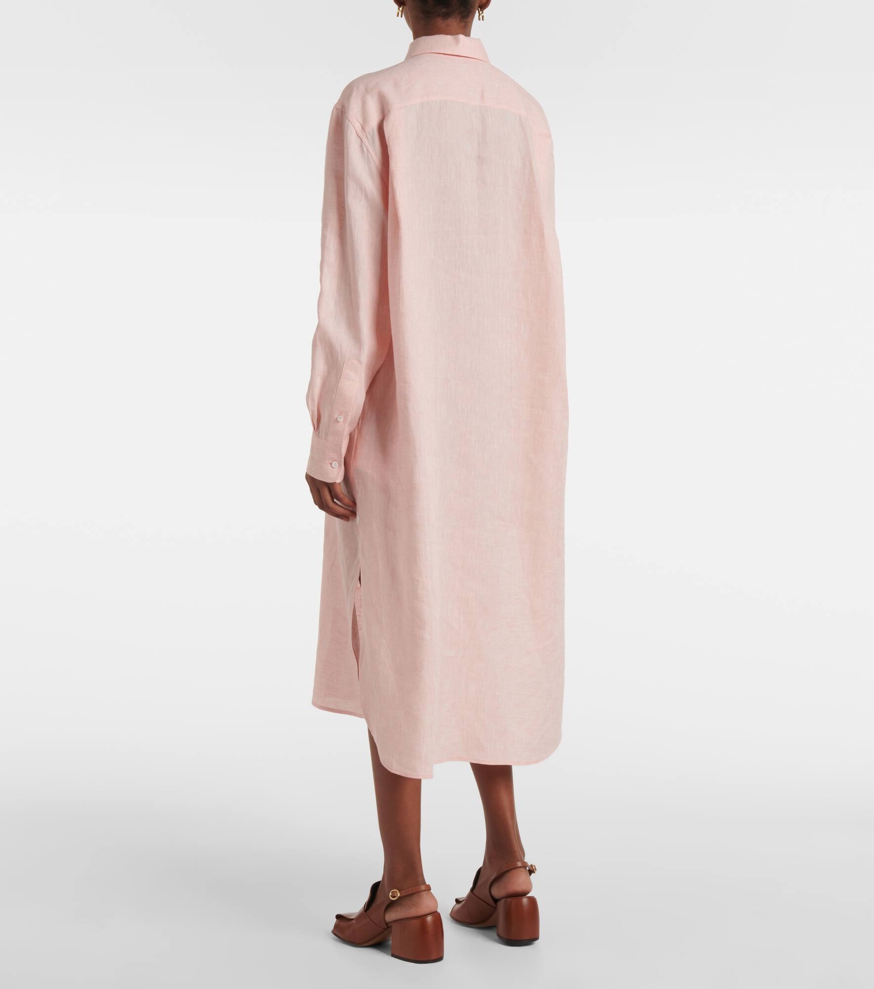 Lora linen shirt dress - 3