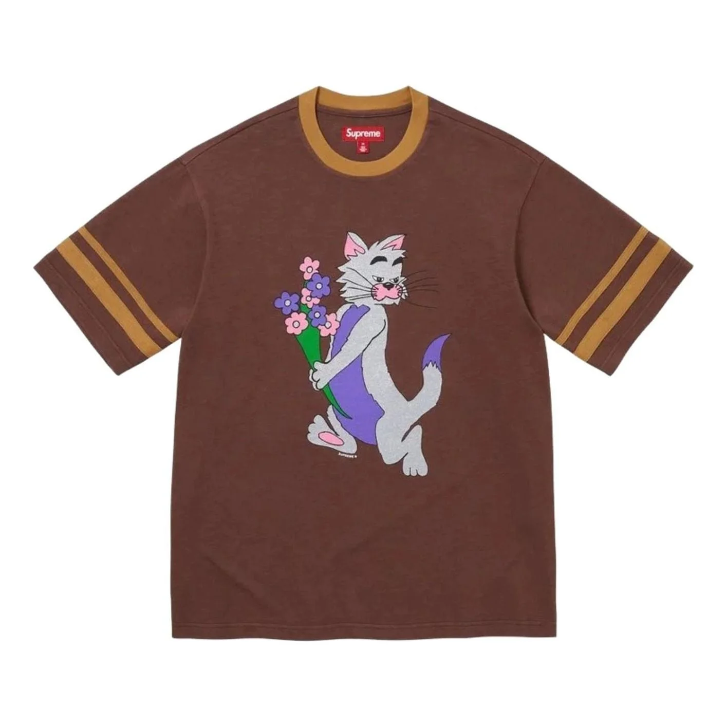 Supreme FW26 Glitter Cat S/S T-Shirt 'Brown' SUP-FW26-045-BRN - 1