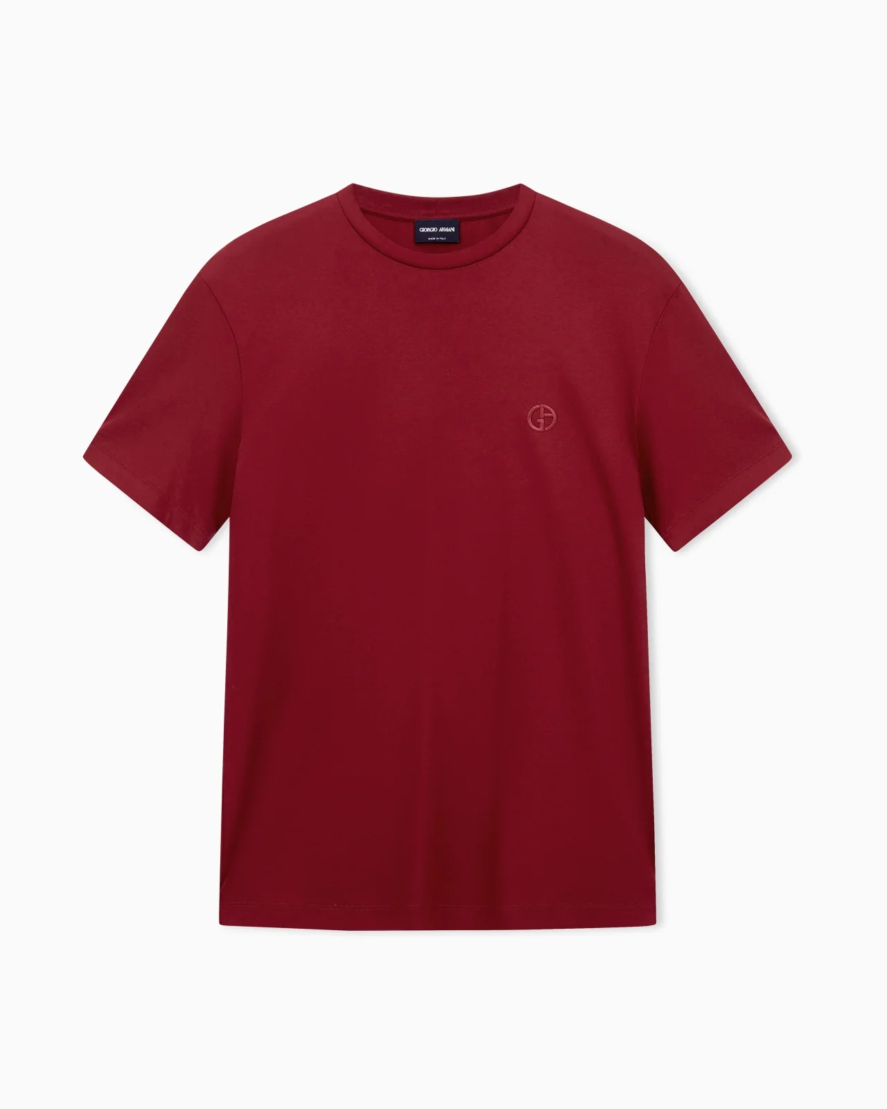COTTON-INTERLOCK T-SHIRT WITH EMBROIDERED LOGO - 1