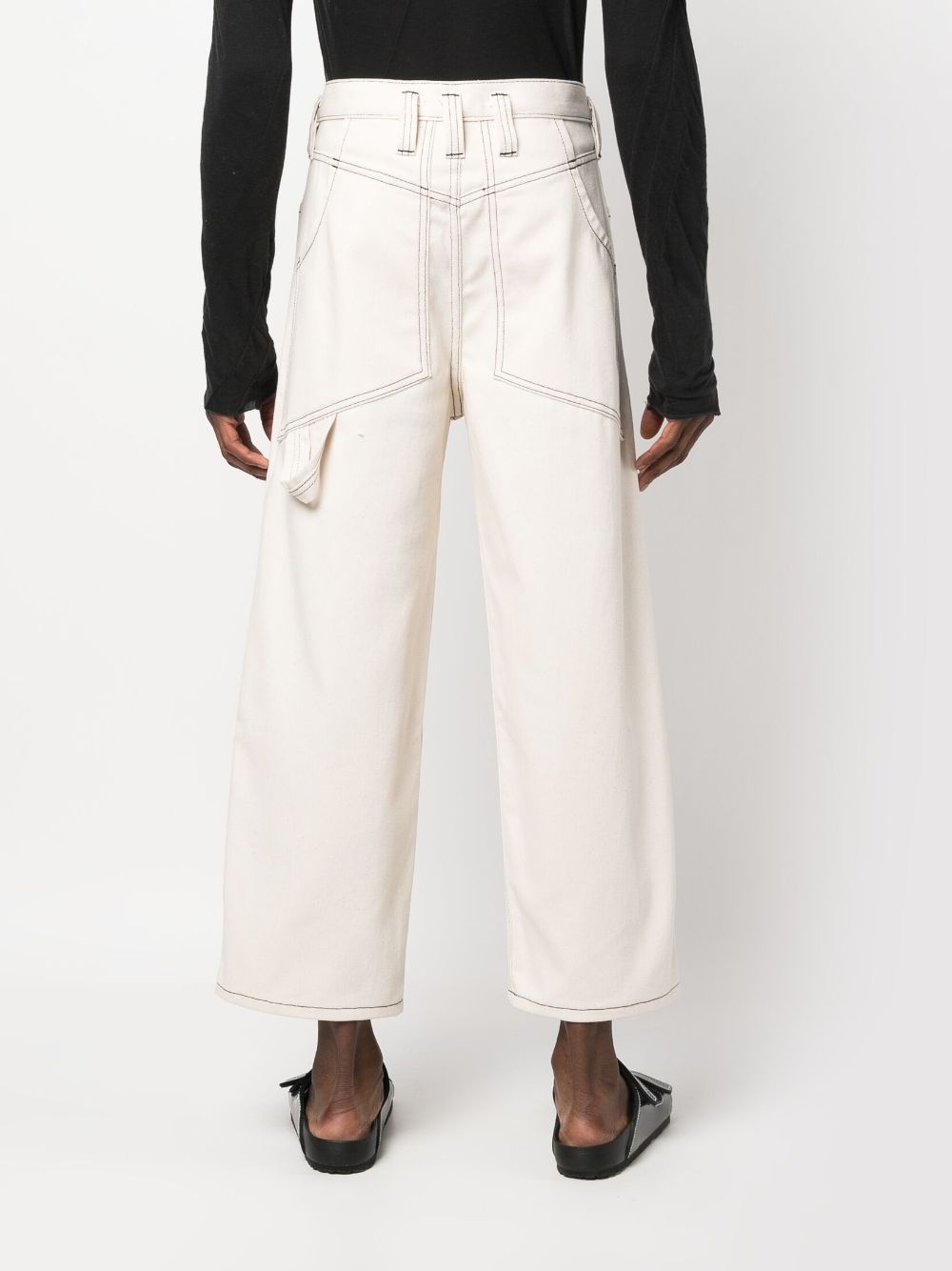 wide-leg cropped trousers - 5