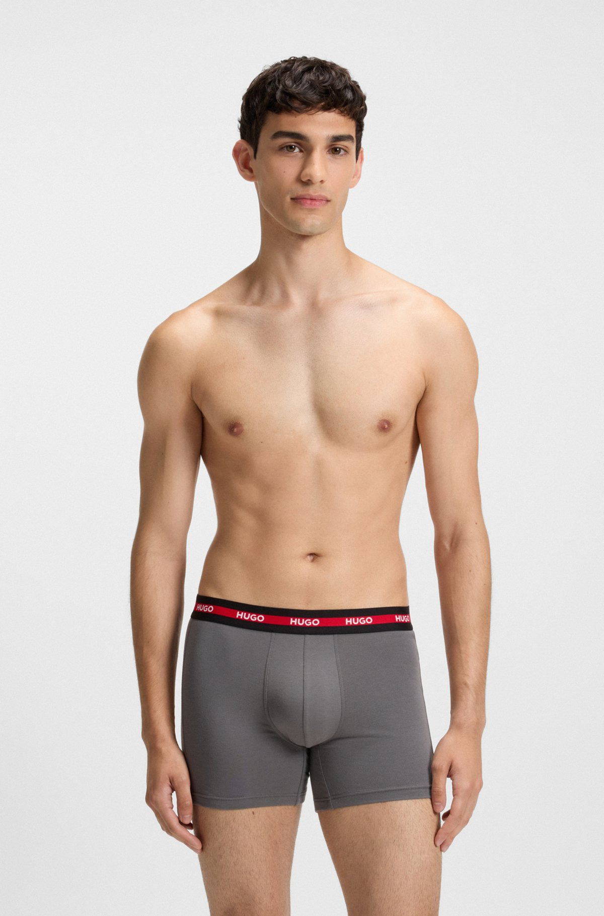 THREE-PACK OF STRETCH-COTTON BOXER BRIEFS WITH LOGOS - 7