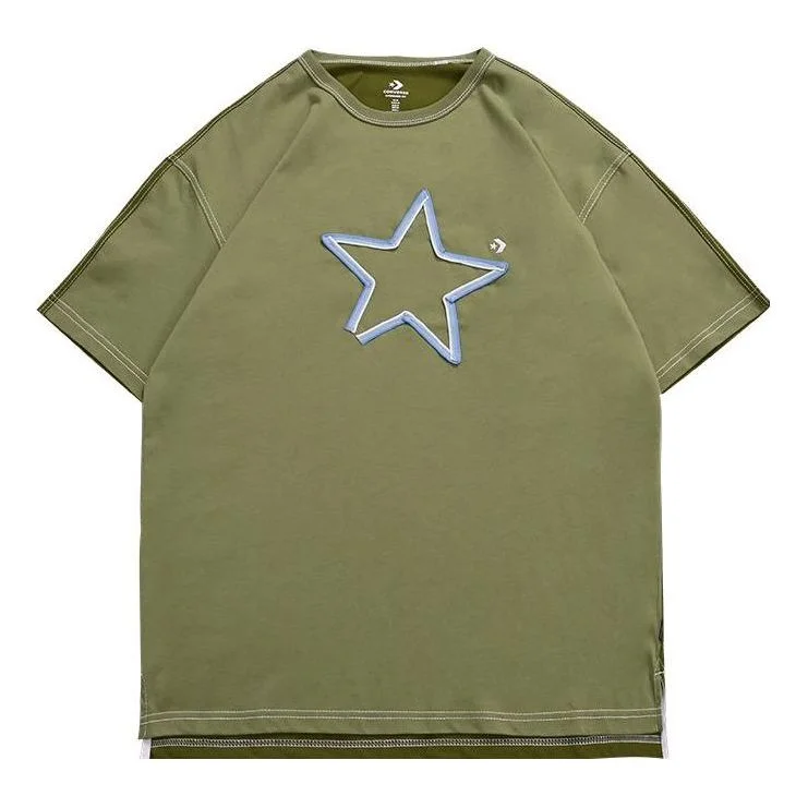 Converse One Star Logo Tee 'Olive Green' 10025871-A03 - 1