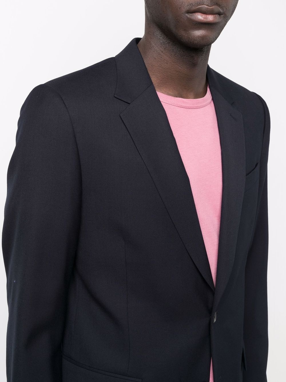 logo-patch single-breasted blazer - 8