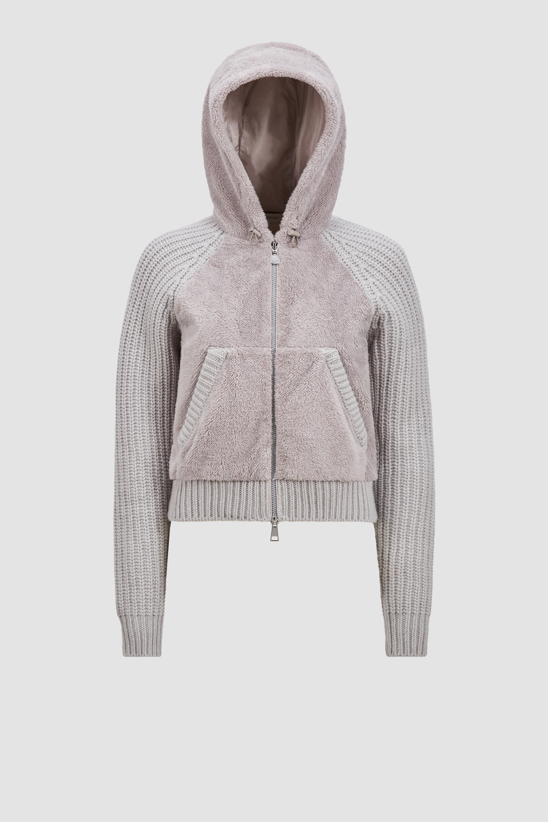 Moncler Padded Wool & Teddy Zip-up Hoodie | REVERSIBLE