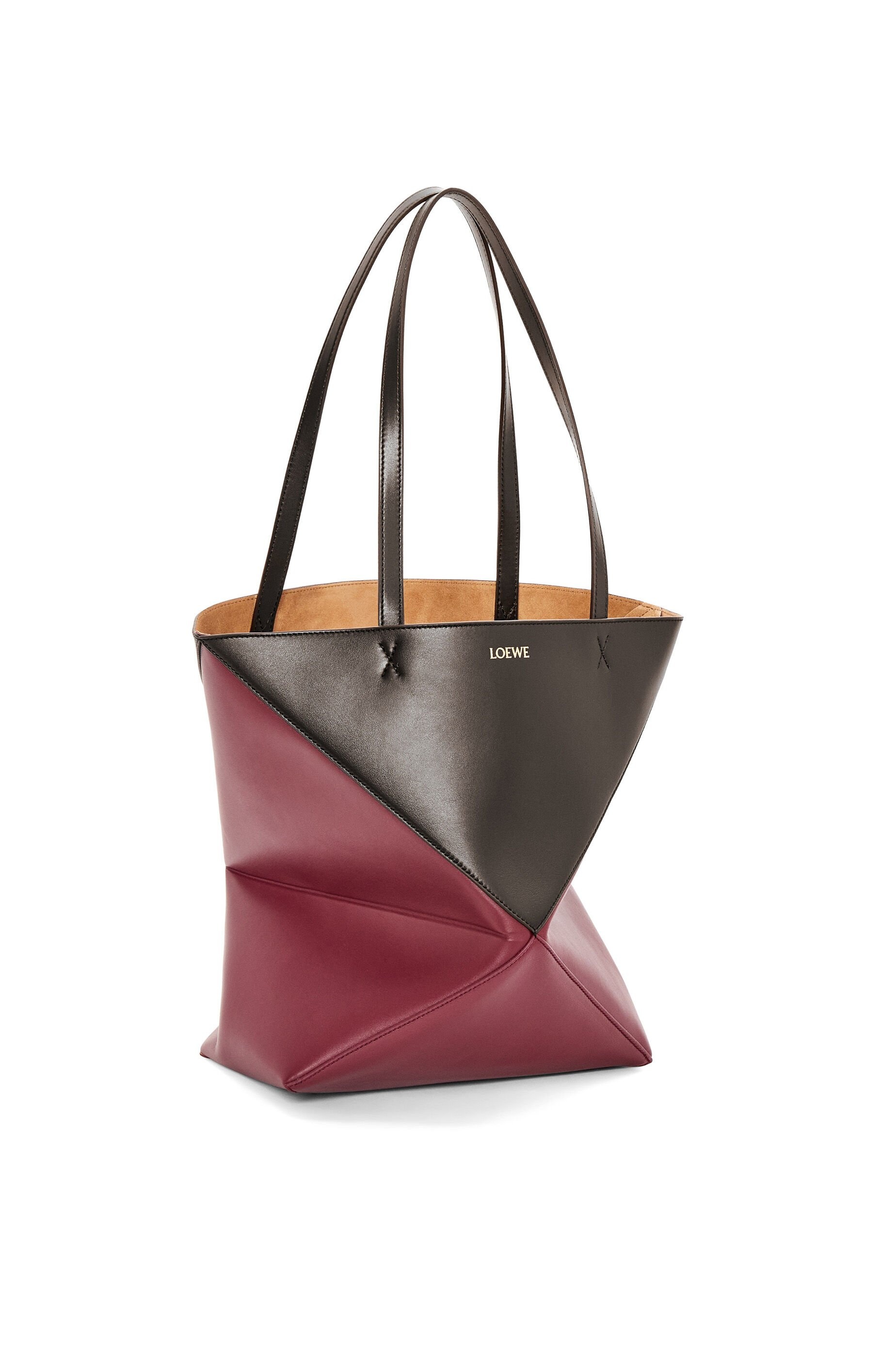 Puzzle Fold Tote in shiny calfskin - 4