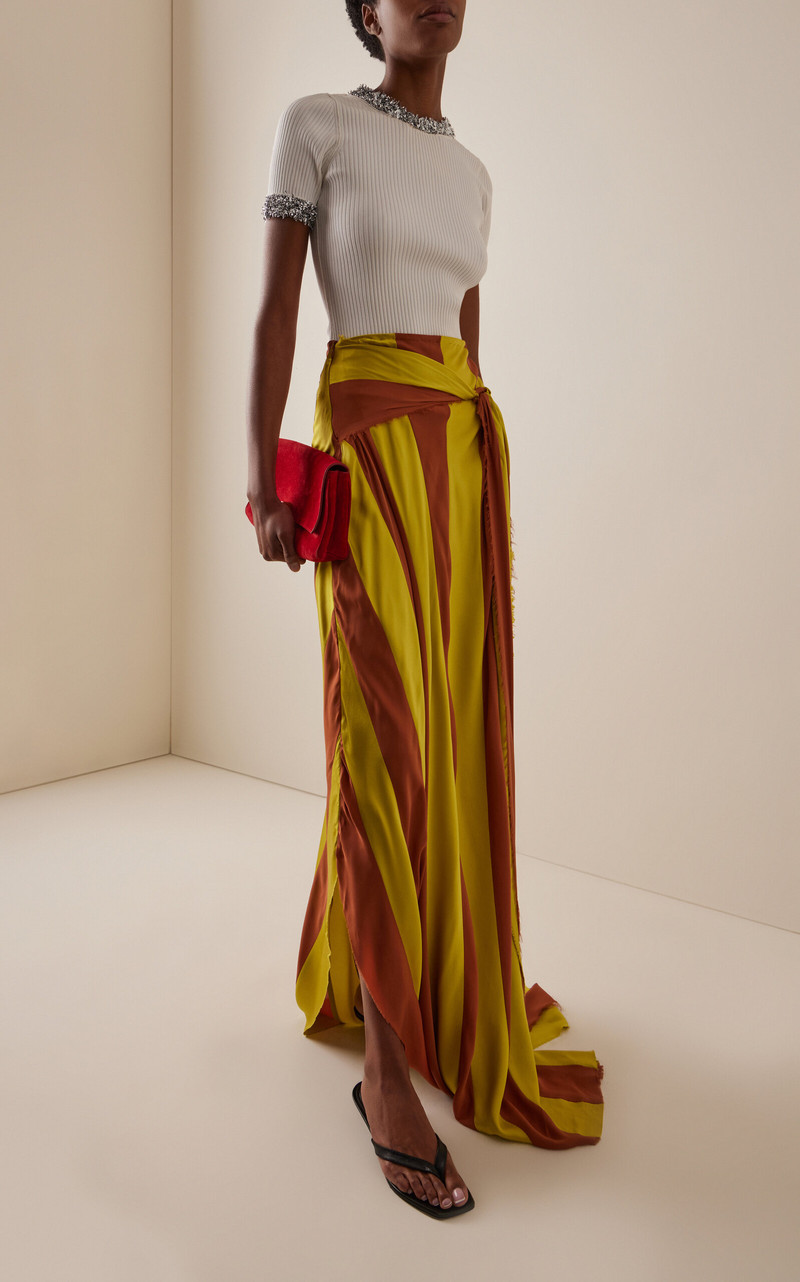 ZANKOV Evy Silk Maxi Skirt multi outlook