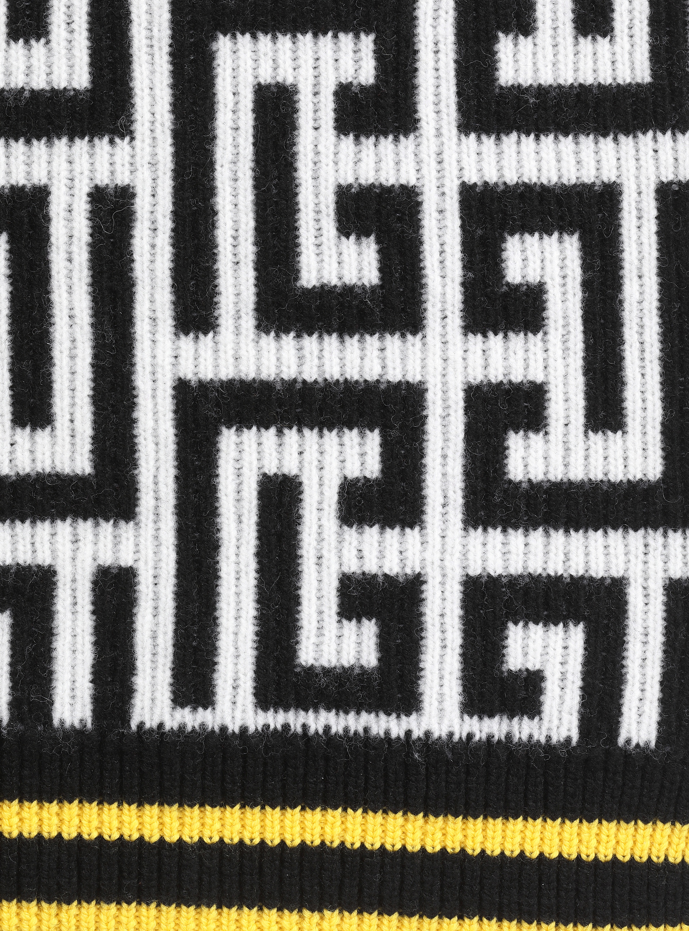 Wool and cashmere scarf with Balmain monogram pattern - 3
