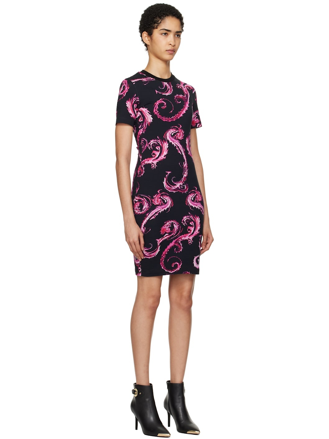 Black Chromo Couture T-Shirt Minidress - 2