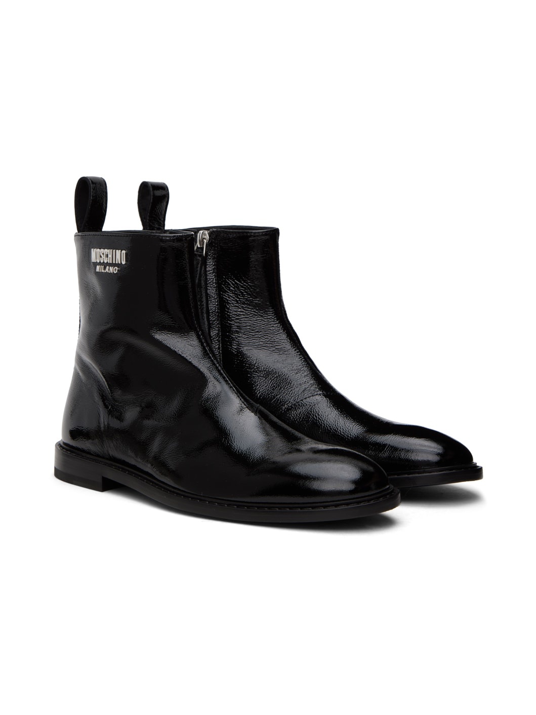 Black Crinkled Boots - 4