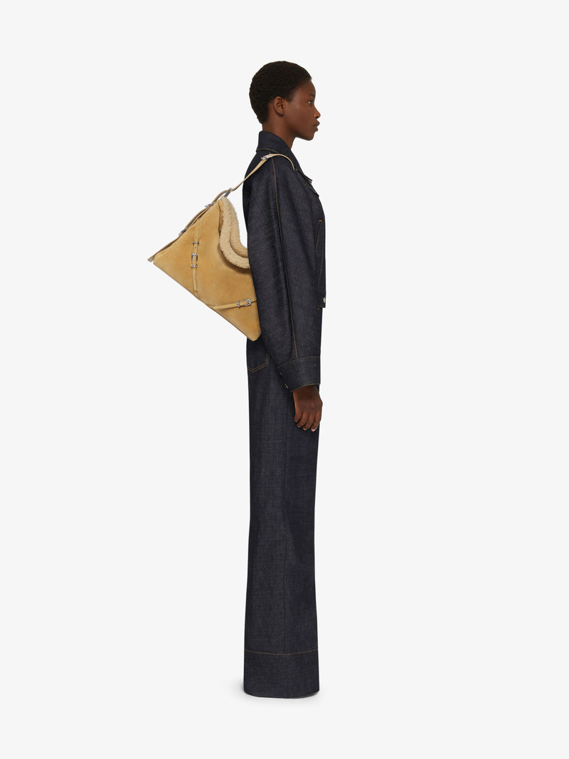 Givenchy MEDIUM VOYOU BAG IN SUEDE AND SHEARLING outlook