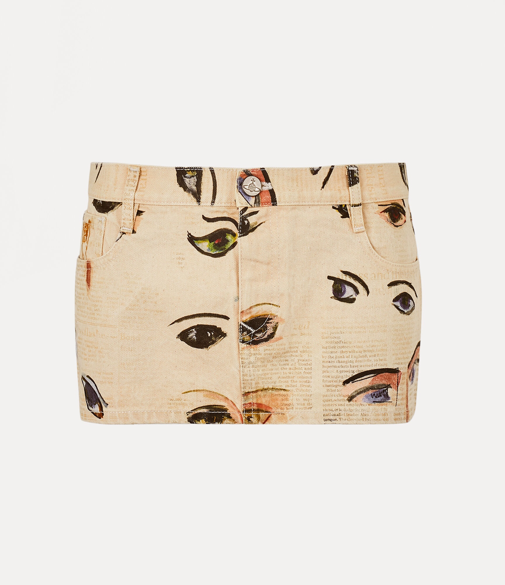 FOAM DENIM SKIRT - 1