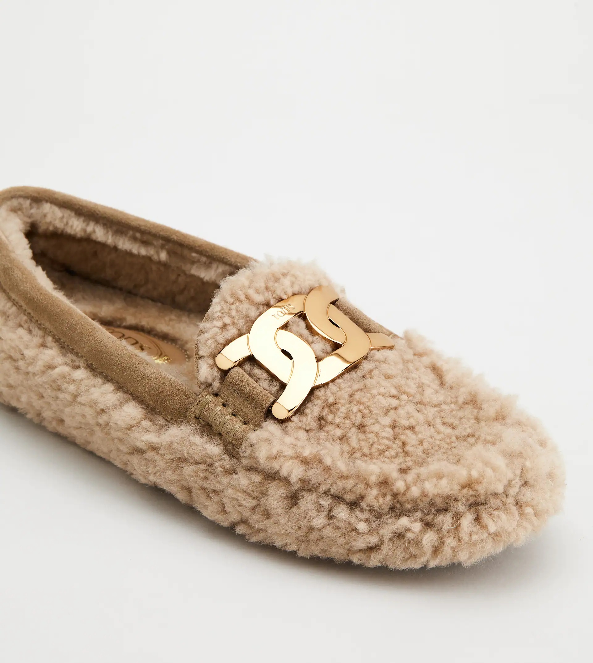 CITY GOMMINO DRIVING SHOES IN SHEEPSKIN - BEIGE - 8