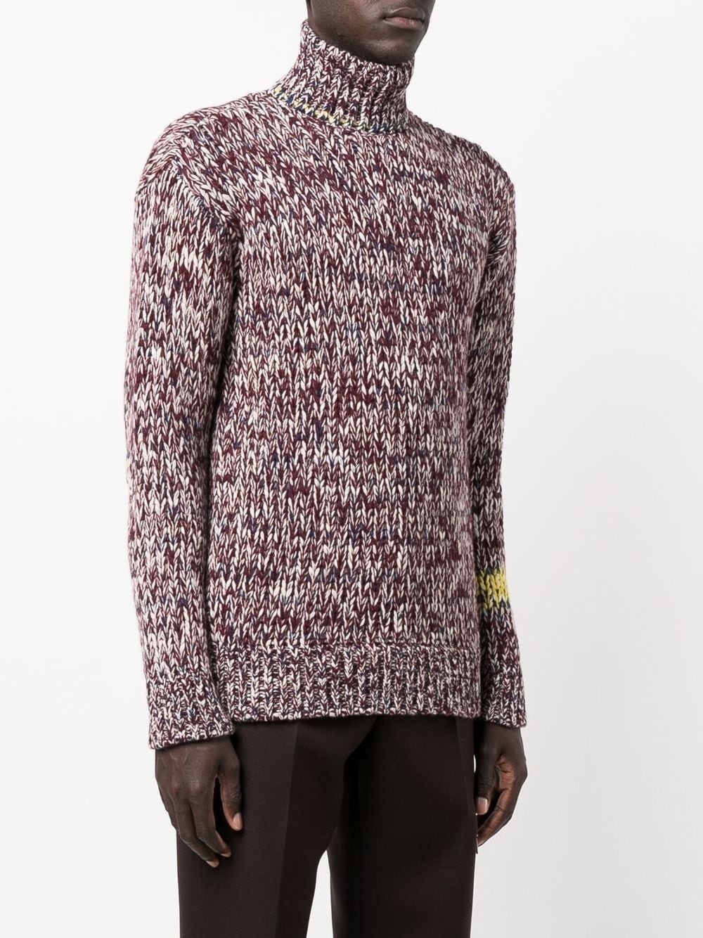 textured knit jumper - 3