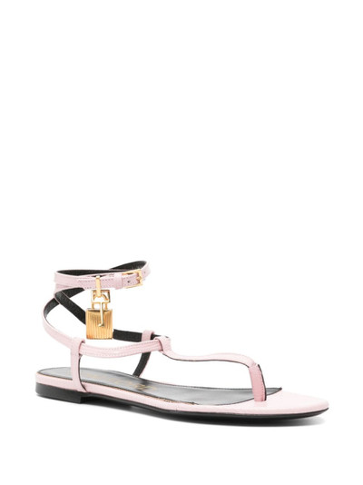 TOM FORD padlock-detail leather sandals outlook