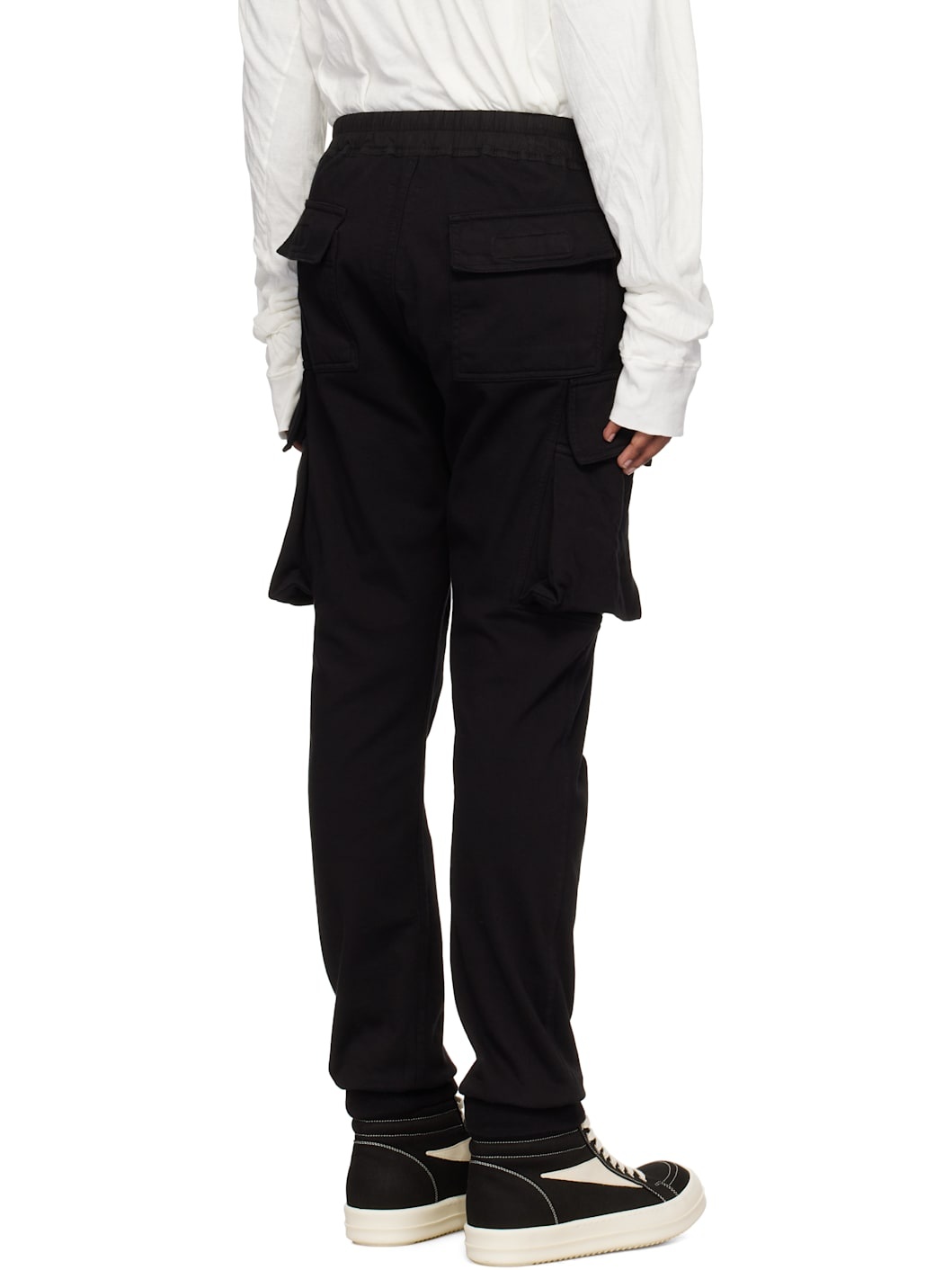 Black Porterville Mastodon Cut Cargo Pants - 3