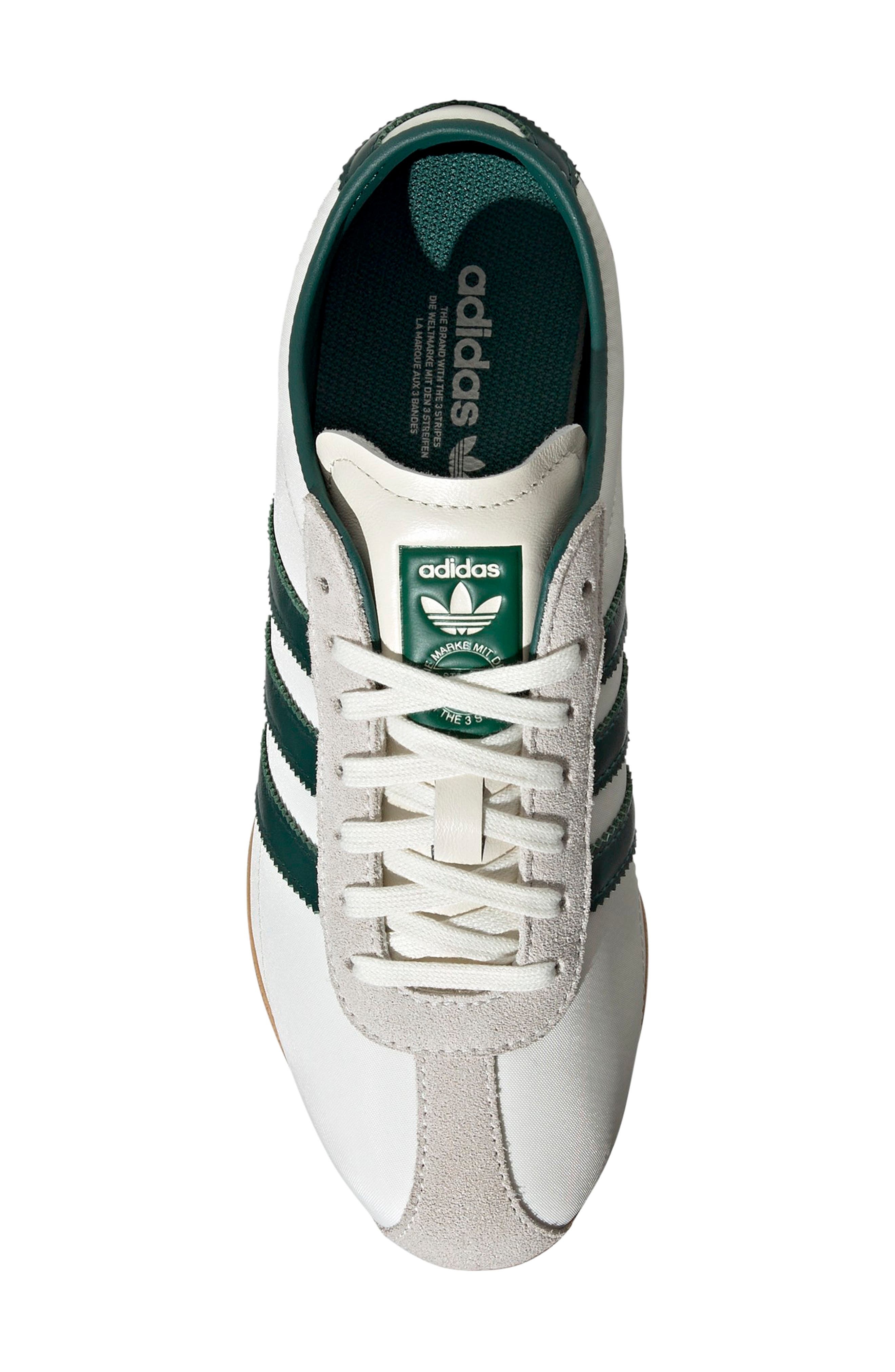 adidas Tokyo Low Top Suede Sneaker in Off White/Green/Gold at Nordstrom - 4