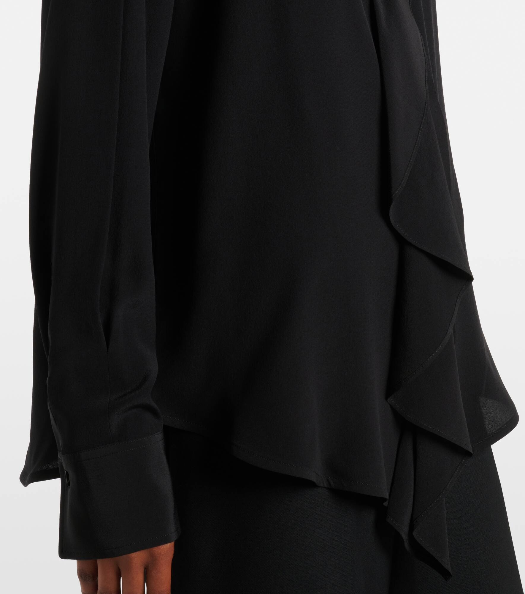 Ruffled silk blouse - 5